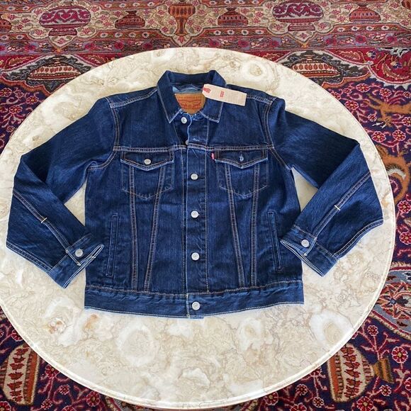NWT Levi’s  Trucker Red Tab Jean Jacket Dark Denim - Picture 2 of 14